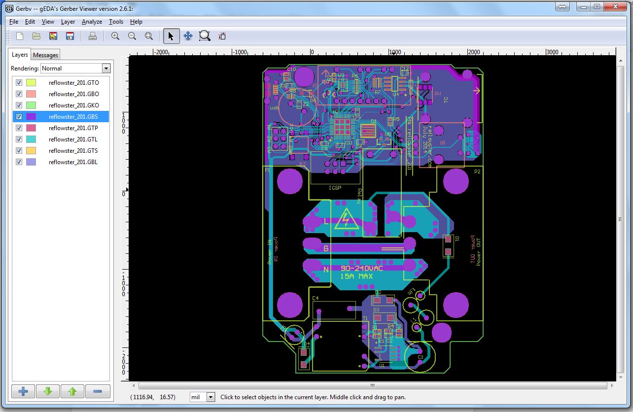 Gerbv on mugav viis oma PCB-de kujunduse kontrollimiseks enne nende saatmist, et need valmiks